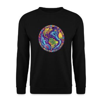 Unser Planet Erde - Unisex Pullover - Schwarz - Vorne - Alina (178cm) & Michal (187cm)
