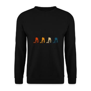Curling sur glace Curling Retro Cadeau - Sweat-shirt Unisexe - noir - Devant - Alina (178cm) & Michal (187cm)