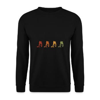 Curling sur glace Curling Retro Cadeau - Sweat-shirt Unisexe - noir - Devant - Alina (178cm) & Michal (187cm)