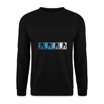 Curling sur glace Curling Retro Cadeau - Sweat-shirt Unisexe - noir - Devant - Alina (178cm) & Michal (187cm)