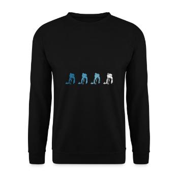 Curling sur glace Curling Retro Cadeau - Sweat-shirt Unisexe - noir - Devant - Alina (178cm) & Michal (187cm)