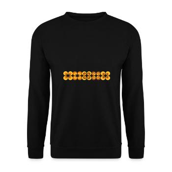 70s Flower Pattern - Unisex Sweatshirt - black - Front - Alina (178cm) & Michal (187cm)