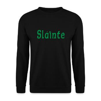 Irish Slainte - Unisex Sweatshirt - black - Front - Alina (178cm) & Michal (187cm)