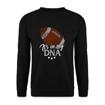 American Football is in my DNA - Sport Geschenk - Unisex Pullover - Schwarz - Vorne - Alina (178cm) & Michal (187cm)