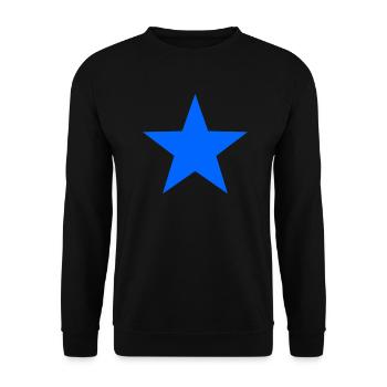 Blauer Stern - Unisex Pullover - Schwarz - Vorne - Alina (178cm) & Michal (187cm)