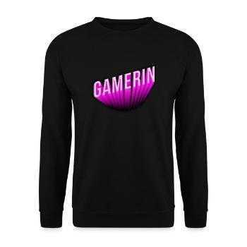 Gamerin 3D NEON PINK - Unisex Pullover - Schwarz - Vorne - Alina (178cm) & Michal (187cm)