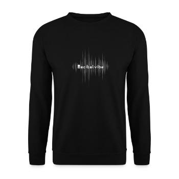 Decibelvibe - Derivate - L Wave3 Design - Unisex Pullover - Schwarz - Vorne - Alina (178cm) & Michal (187cm)