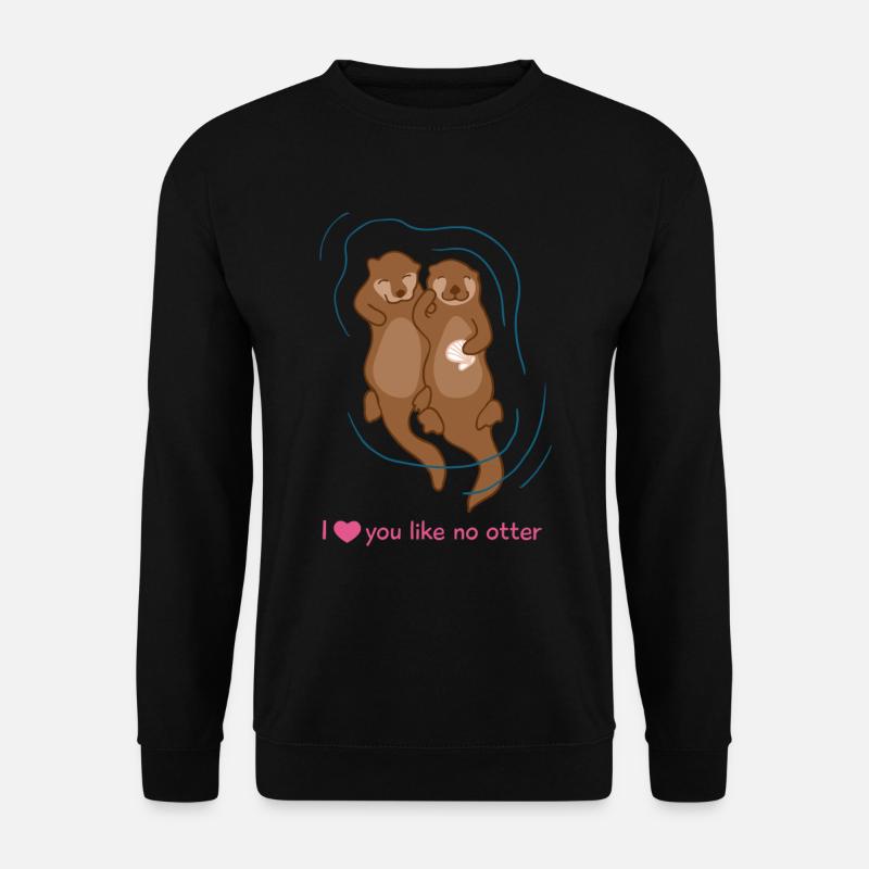 Otter Love - Unisex Pullover - Schwarz