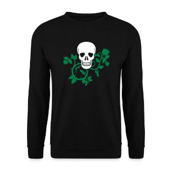 skull avec des vrilles - couleurs de design sélectionnables - Sweat-shirt Unisexe - noir - Devant - Alina (178cm) & Michal (187cm)