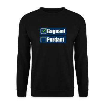 Gagnant - Sweat-shirt Unisexe - noir - Devant - Alina (178cm) & Michal (187cm)