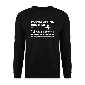 Sport Brother Powerlifting - Unisex Sweatshirt - black - Front - Alina (178cm) & Michal (187cm)