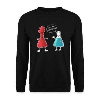 Tube à essai fou de cadeau de chimie drôle - Sweat-shirt Unisexe - noir - Devant - Alina (178cm) & Michal (187cm)