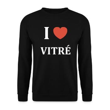 i love Vitré - Sweat-shirt Unisexe - noir - Devant - Alina (178cm) & Michal (187cm)