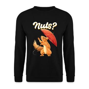 Squirrel Rodent Saying Gift - Unisex Sweatshirt - black - Front - Alina (178cm) & Michal (187cm)