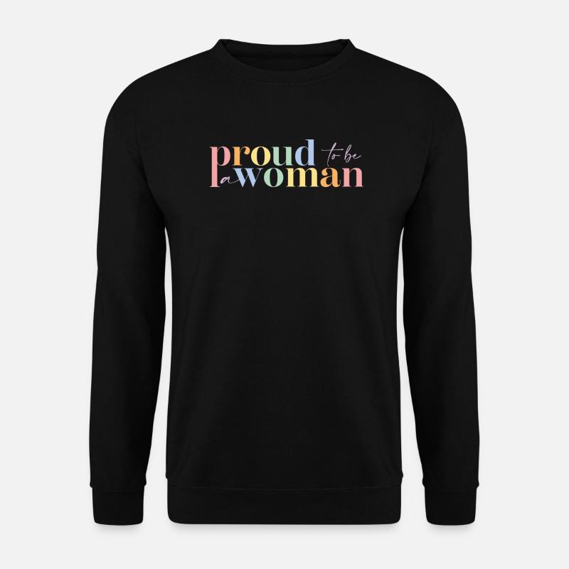Proud woman | Big Front - Unisex Sweatshirt - black