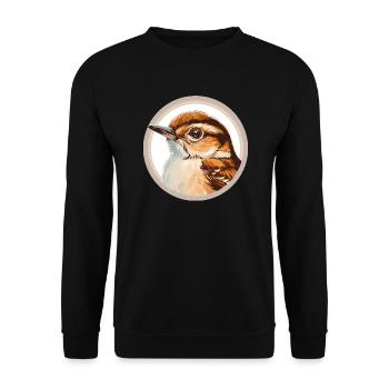 Wren bird - Unisex Sweatshirt - black - Front - Alina (178cm) & Michal (187cm)