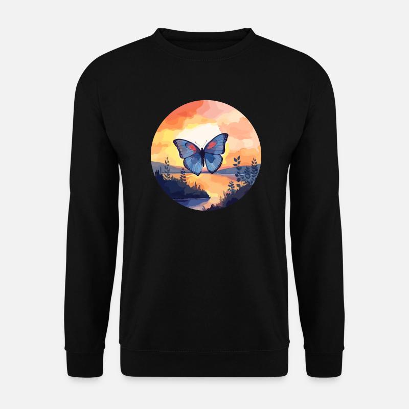 Blue Morpho Butterfly - Unisex Sweatshirt - black