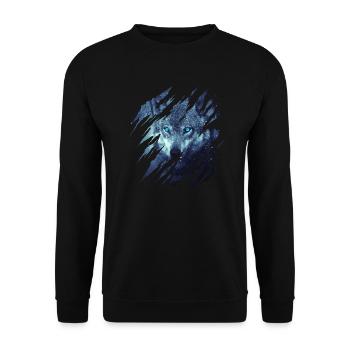 Wolf Scratch Marks Claws Wild Wolves Wilderness Howl - Sweat-shirt Unisexe - noir - Devant - Alina (178cm) & Michal (187cm)