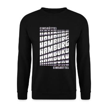 Hamburg Eimsbüttel - Unisex Pullover - Schwarz - Vorne - Alina (178cm) & Michal (187cm)