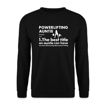 Sport Auntie Powerlifting - Unisex Sweatshirt - black - Front - Alina (178cm) & Michal (187cm)