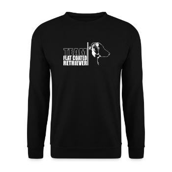 TEAM Chien retriever à poil plat Chien Wilsigns - Sweat-shirt Unisexe - noir - Devant - Alina (178cm) & Michal (187cm)