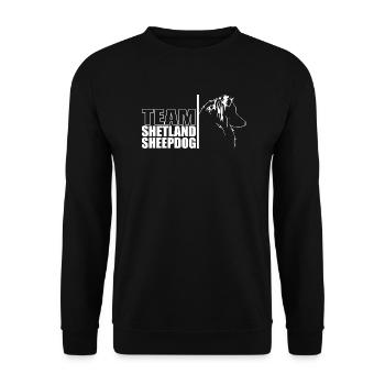 TEAM Chien de berger Shetland Wilsigns - Sweat-shirt Unisexe - noir - Devant - Alina (178cm) & Michal (187cm)