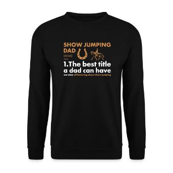 Jumper Dad Définition Saut d’obstacles - Sweat-shirt Unisexe - noir - Devant - Alina (178cm) & Michal (187cm)