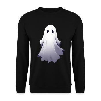 Halloween Ghosts Ghost Gift Idea - Unisex Sweatshirt - black - Front - Alina (178cm) & Michal (187cm)