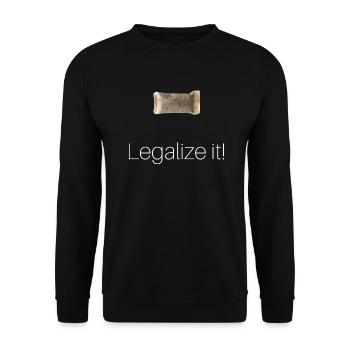 Legalize It Snus Kautabak - Unisex Pullover - Schwarz - Vorne - Alina (178cm) & Michal (187cm)