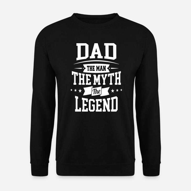 Bester Vater Dad man myth legend Vatertag Geschenk - Unisex Pullover - Schwarz