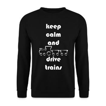 Train train train conducteurs de train - Sweat-shirt Unisexe - noir - Devant - Alina (178cm) & Michal (187cm)