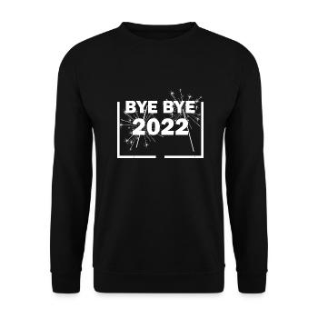 Bye Bye 2022 Nouvel An Nouvel An - Sweat-shirt Unisexe - noir - Devant - Alina (178cm) & Michal (187cm)