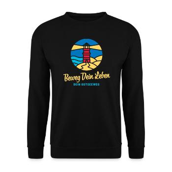 Beweg Dein Leben - Unisex Pullover - Schwarz - Vorne - Alina (178cm) & Michal (187cm)