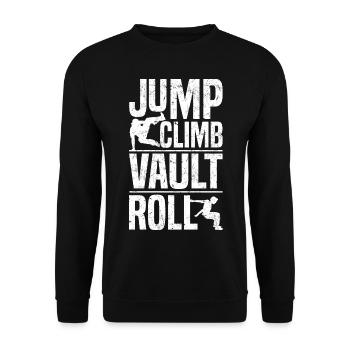 Parkour - Sweat-shirt Unisexe - noir - Devant - Alina (178cm) & Michal (187cm)