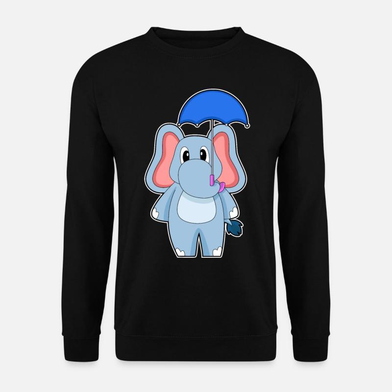Elephant Rain Umbrella - Unisex Sweatshirt - black