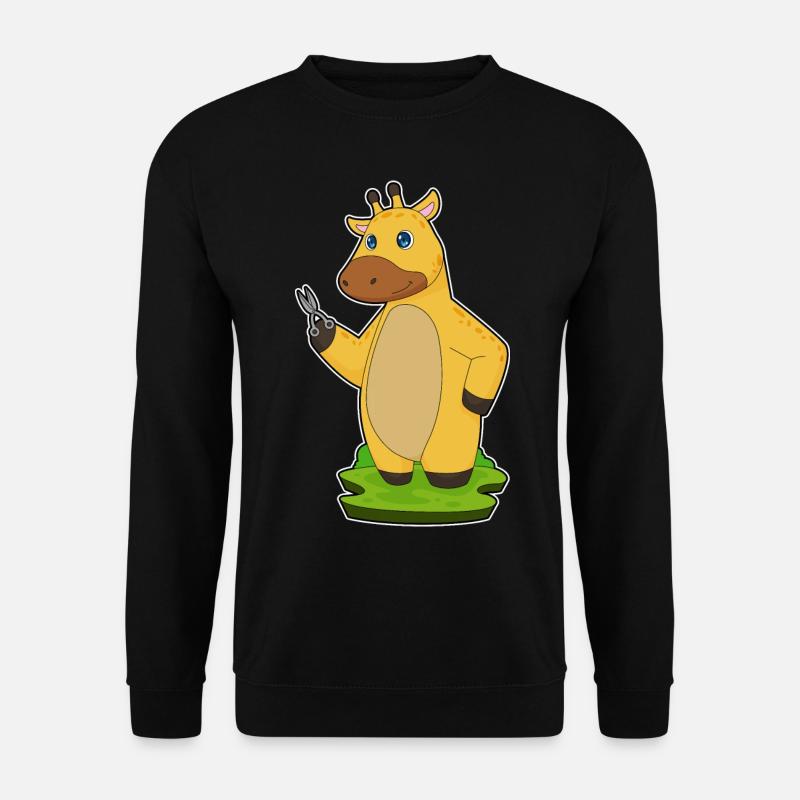 Giraf frisør saks - Unisex sweater - sort
