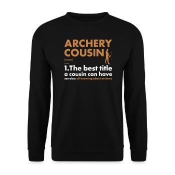 Sport Cousin Archery - Unisex Sweatshirt - black - Front - Alina (178cm) & Michal (187cm)