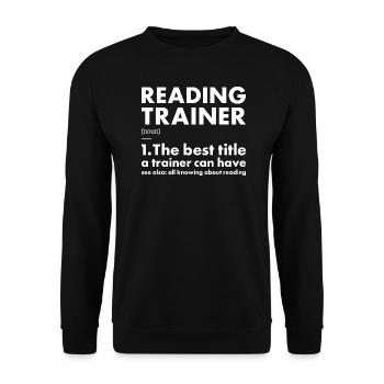 Reader Trainer Definition Reading - Unisex Sweatshirt - black - Front - Alina (178cm) & Michal (187cm)