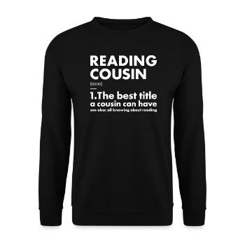 Reader Cousin Definition Reading - Unisex Sweatshirt - black - Front - Alina (178cm) & Michal (187cm)