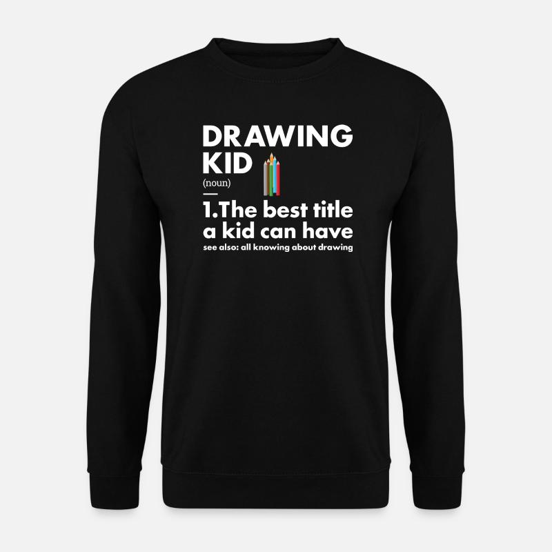 Drawer Kid Definition Drawing - Unisex Pullover - Schwarz