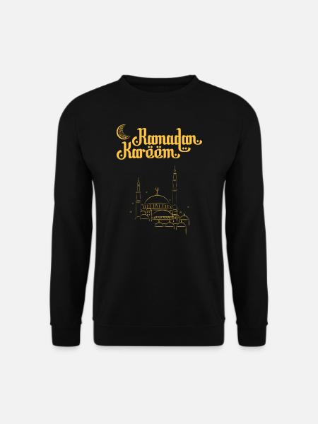 Ramadan Kareem Golden Moské - Unisex sweater - sort
