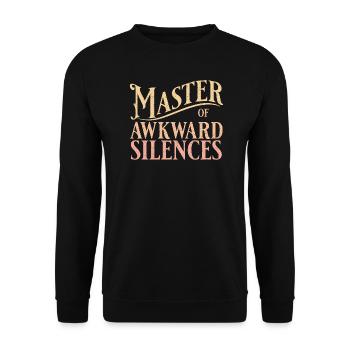 Master of awkward silences in yellow - Unisex Sweatshirt - black - Front - Alina (178cm) & Michal (187cm)