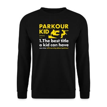 Traceur Kid Definition Parkour - Unisex Pullover - Schwarz - Vorne - Alina (178cm) & Michal (187cm)