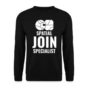 Spatial Join GIS Data Analyst Mapping Expert - Unisex Sweatshirt - black - Front - Alina (178cm) & Michal (187cm)