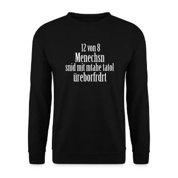 12von8 - Mathe - Unisex Pullover - Schwarz - Vorne - Alina (178cm) & Michal (187cm)