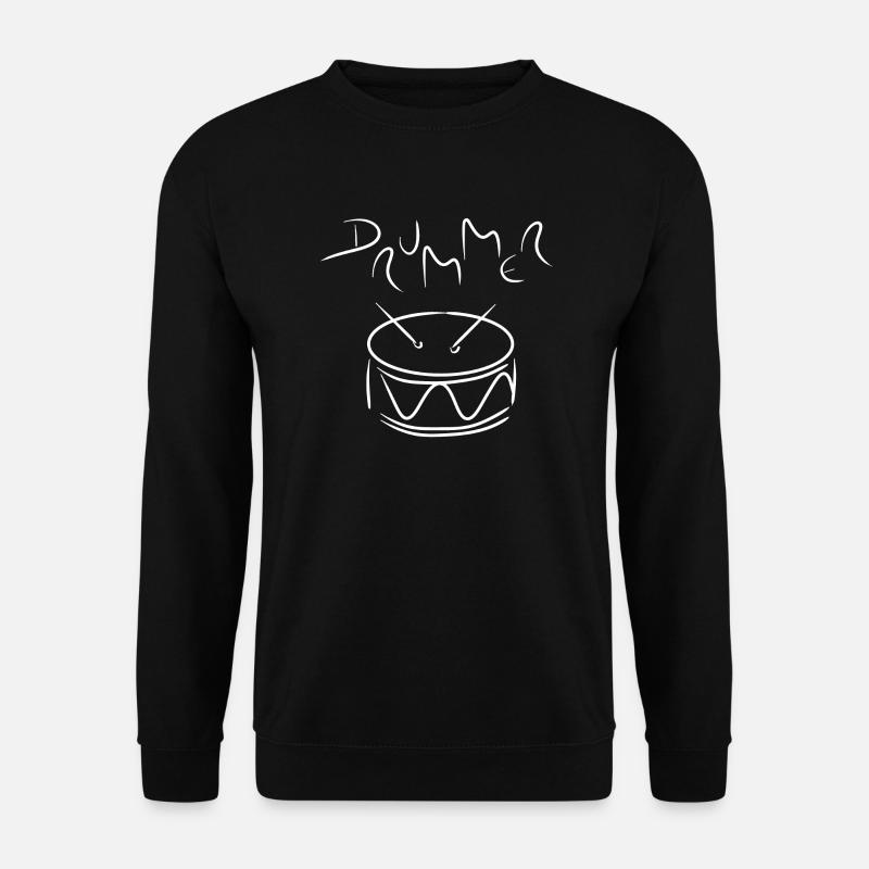 Drummer Schlagzeuger Trommel Schlagzeug Musik Band - Unisex Pullover - Schwarz