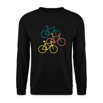 Bicycle Family Design - Unisex Sweatshirt - black - Front - Alina (178cm) & Michal (187cm)