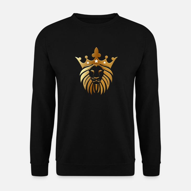 löwe könig sternzeichen geschenk geschenkidee - Unisex Pullover - Schwarz
