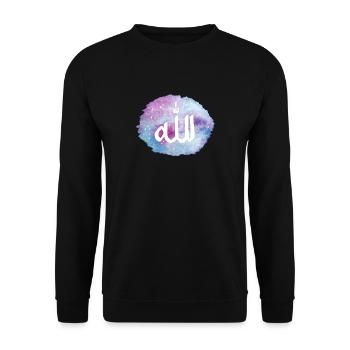 Stars heaven Allah (Arabic) - Unisex Sweatshirt - black - Front - Alina (178cm) & Michal (187cm)