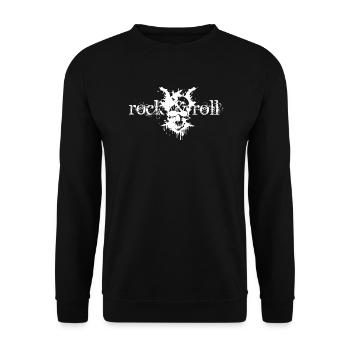 Conception de crânes rock and roll - Sweat-shirt Unisexe - noir - Devant - Alina (178cm) & Michal (187cm)